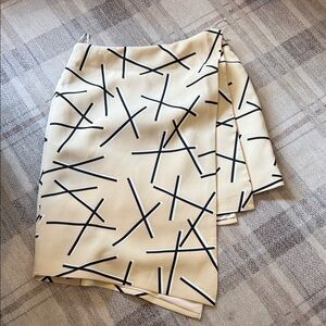 C/MEO Collective Asymmetrical Cream and Black Skirt